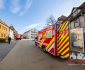 Gasaustritt im „Bädle“ Poppenweiler. Feuerwehr Ludwigsburg und Gefahrstoffzug Asperg im Großaufgebot vor Ort