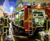 Großbrand in der Altstadt Besigheim - offener Dachstuhlbrand im Zentrum