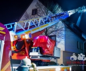 Großbrand in der Altstadt Besigheim - offener Dachstuhlbrand im Zentrum