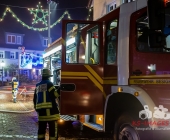 Großbrand in der Altstadt Besigheim - offener Dachstuhlbrand im Zentrum