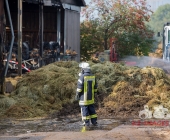 [Nachschlag Tagbilder] Großbrand zweier Hallen auf Landwirtschftlichem Anwesen - Kühe im Flammenmeer gefangen