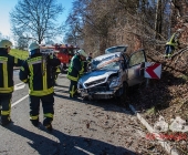 Unfall Rielingshausen PKW im Wald