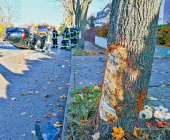 Gegen den Baum geprallt und überschlagen Skoda-Fahrer verletzt ins Krankenhaus