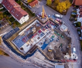 LUFTAUFNAHMEN - Baustellendoku das Altenheim in Rielingshausen beginnt zu wachsen