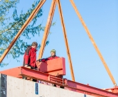 Aufstellung Module Unterkunft für Flüchtlinge Hindenbrugstrasse