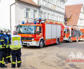 Gasaustritt im „Bädle“ Poppenweiler. Feuerwehr Ludwigsburg und Gefahrstoffzug Asperg im Großaufgebot vor Ort