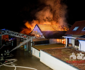 Wieder Scheune in Vollbrand - Landwirtschaftliches Anwesen wird Raub der Flammen. Kirchberg an der Murr