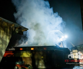 Wieder Scheune in Vollbrand - Landwirtschaftliches Anwesen wird Raub der Flammen. Kirchberg an der Murr