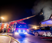 Wieder Scheune in Vollbrand - Landwirtschaftliches Anwesen wird Raub der Flammen. Kirchberg an der Murr