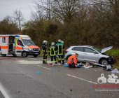 Nach Frontalunfall eine Person reanimationspflichtig - Mehre eingeklemmte und schwerverletzte L1100 Steinheim