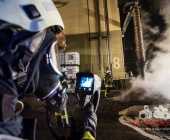 Gebäudebrand in einer Ölpresserei - Feuerwehr im Großaufgebot - Sonderfahrzeuge aus Stuttgart angefordert