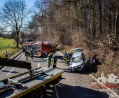 Unfall Rielingshausen PKW im Wald