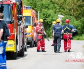 Person auf Funkmast erleidet medizinischen Notfall - Rettung in 50 Meter Höhe - Spezialkräfte aus Stuttgart vor Ort