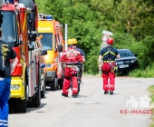 Person auf Funkmast erleidet medizinischen Notfall - Rettung in 50 Meter Höhe - Spezialkräfte aus Stuttgart vor Ort