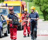 Person auf Funkmast erleidet medizinischen Notfall - Rettung in 50 Meter Höhe - Spezialkräfte aus Stuttgart vor Ort