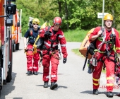 Person auf Funkmast erleidet medizinischen Notfall - Rettung in 50 Meter Höhe - Spezialkräfte aus Stuttgart vor Ort