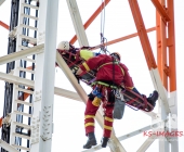 Person auf Funkmast erleidet medizinischen Notfall - Rettung in 50 Meter Höhe - Spezialkräfte aus Stuttgart vor Ort