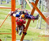 Person auf Funkmast erleidet medizinischen Notfall - Rettung in 50 Meter Höhe - Spezialkräfte aus Stuttgart vor Ort