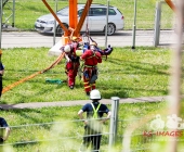 Person auf Funkmast erleidet medizinischen Notfall - Rettung in 50 Meter Höhe - Spezialkräfte aus Stuttgart vor Ort
