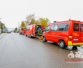 Batterien mit Lithium-Ionen brennen im Autowerk AMG in Affalterbach. Großeinsatz für Einsatzkräfte