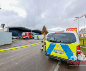 Batterien mit Lithium-Ionen brennen im Autowerk AMG in Affalterbach. Großeinsatz für Einsatzkräfte