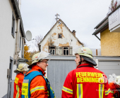 Haus voll Ausgebrannt:  Eine schwerverletzte Person und ca. 250.000 Euro Sachschaden nach Wohnhausbrand Benningen