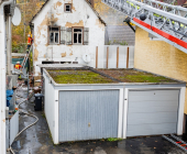 Haus voll Ausgebrannt:  Eine schwerverletzte Person und ca. 250.000 Euro Sachschaden nach Wohnhausbrand Benningen