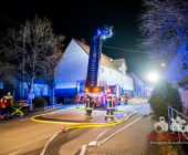 Brand in Gebäude in Oberstenfeld. Mehrere Feuerwehren im Großaufgebot vor Ort