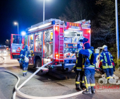 Brand in Gebäude in Oberstenfeld. Mehrere Feuerwehren im Großaufgebot vor Ort