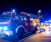 Brand in Gebäude in Oberstenfeld. Mehrere Feuerwehren im Großaufgebot vor Ort