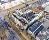 LUFTAUFNAHMEN - Ein Tag nach dem Grossbrand in Bietigheimer Möbelhaus - Großeinsatz für Feuerwehr, Rettungsdienst und Polizei