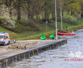 Großer Sucheinsatz auf dem Neckar zwischen Marbach und Ludwigsburg, nachdem ein Boot in starker Strömung gekentert sein soll