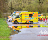 Großer Sucheinsatz auf dem Neckar zwischen Marbach und Ludwigsburg, nachdem ein Boot in starker Strömung gekentert sein soll