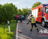 Verkehrsunfall mit mehreren verletzten Personen zwischen Marbach und Poppenweiler