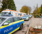 Amok-Übung: Gemeinsame Großübung des Deutschen Roten Kreuzes und des Polizeipräsidiums Ludwigsburg in Marbach am Neckar