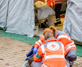 Amok-Übung: Gemeinsame Großübung des Deutschen Roten Kreuzes und des Polizeipräsidiums Ludwigsburg in Marbach am Neckar