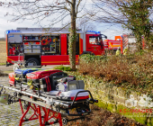 Erste Motive **Brand in Aussegnungshalle Ingersheim nach Schweißarbeiten**