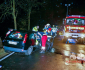 Unter Alkohol gegen den Baum geprallt. Feuerwehr muss Frau aus dem Auto schneiden