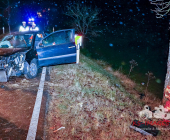 Unter Alkohol gegen den Baum geprallt. Feuerwehr muss Frau aus dem Auto schneiden