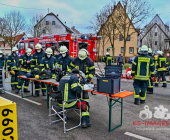 Großalarm im Landkreis Ludwigsburg. Dachstuhl eins historischen Hauses in Vaihingen-Enzweihingen steht in Brand