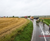 Von der Fahrbahn auf regennasser Fahrbahn abgekommen.