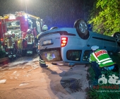 Alkoholunfall am 1. Mai - Fahrzeug überschlagt sich weg Alkohol und nicht angepasster Geschwindigkeit