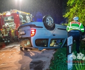 Alkoholunfall am 1. Mai - Fahrzeug überschlagt sich weg Alkohol und nicht angepasster Geschwindigkeit