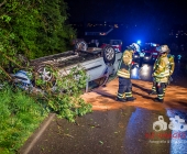 Alkoholunfall am 1. Mai - Fahrzeug überschlagt sich weg Alkohol und nicht angepasster Geschwindigkeit