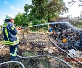 Vahrlässiges Feuer im Gartengrundstück führt zu Flächenbrand