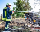Vahrlässiges Feuer im Gartengrundstück führt zu Flächenbrand