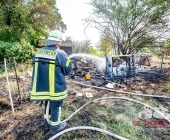 Vahrlässiges Feuer im Gartengrundstück führt zu Flächenbrand