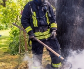 Brandstifter schlägt am helligten Tag zu - Nachbarn in Angst - In Ossweiler Gartensiedlung brennt ein Gartenhaus ab