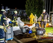 Chemische Reaktion im Tauchbecken - Großer Gefahrguteinsatz in Asperg