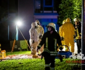 Chemische Reaktion im Tauchbecken - Großer Gefahrguteinsatz in Asperg